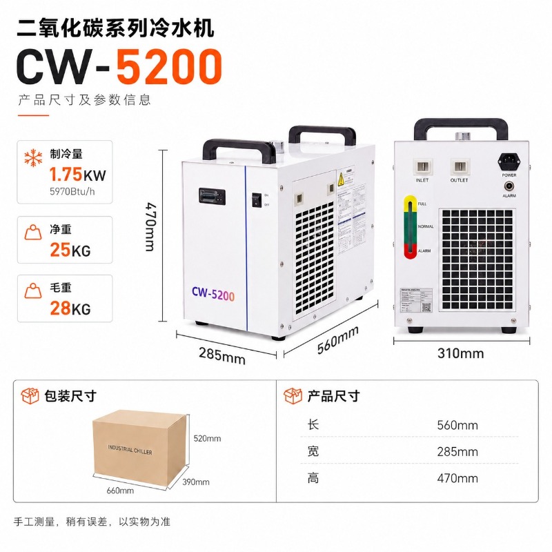 เครื่องทำความเย็นอุตสาหกรรม CW - Laser Industrial Chiller บทวิจารณ์และราคา
