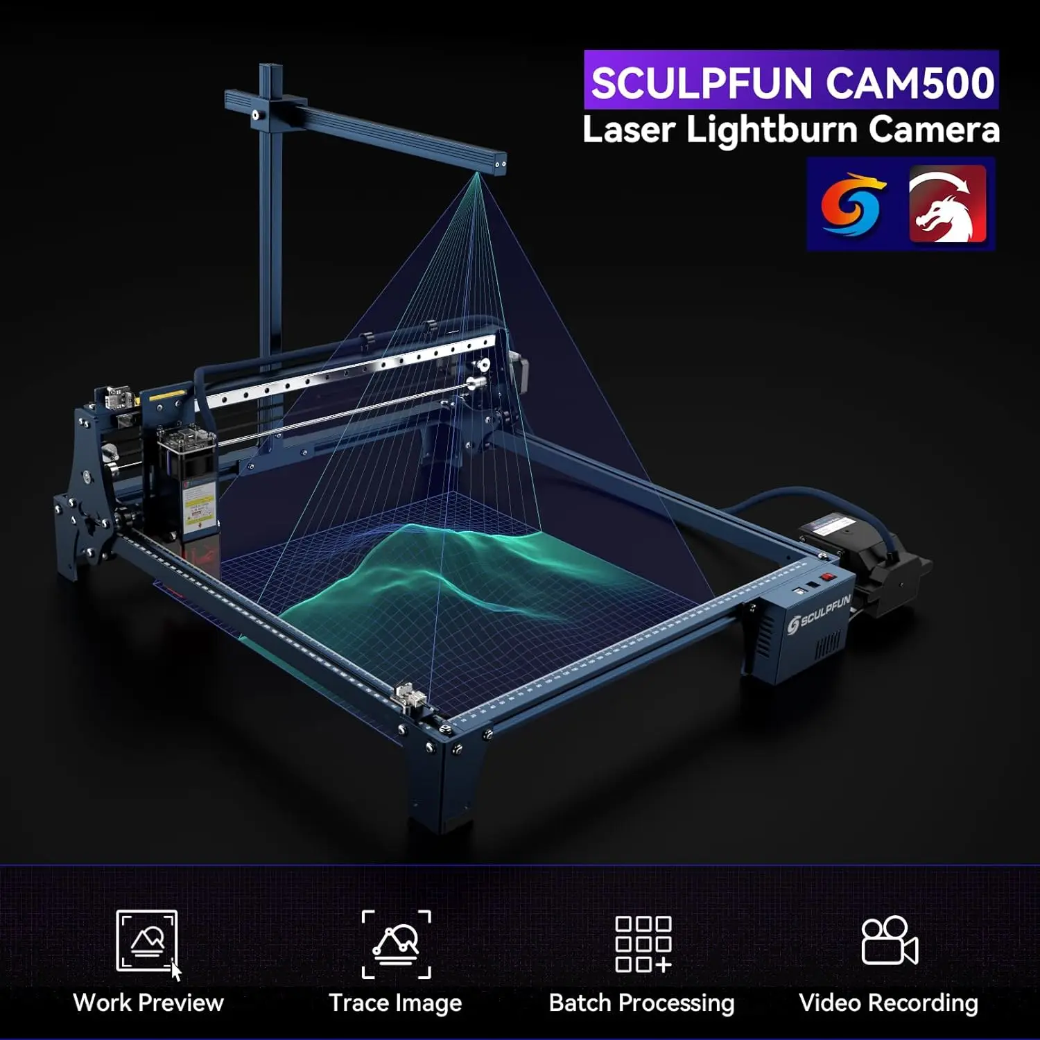 SCULPFUN CAM500 กล้อง Lightbur - Industrial Laser Engraver บทวิจารณ์และราคา